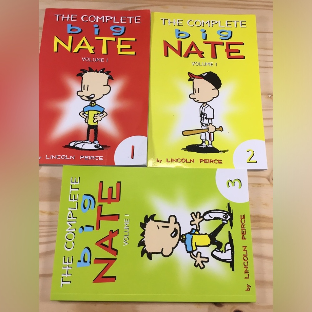 The Complete Big Nate Volumes 1-3 by Lincoln Peirce -Red, Yellow, Lime Paperback